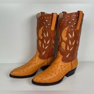 Cuadra Butterfly Cowgirl Boots | Tooled Ostrich Inlays | Exotic | Women’s 7